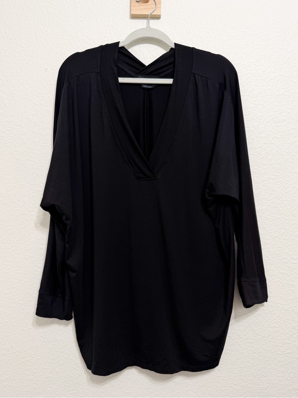 Hatch The Visitor Top Tencel Stretchy Long Sleeve Black Large - Picture 2 of 9